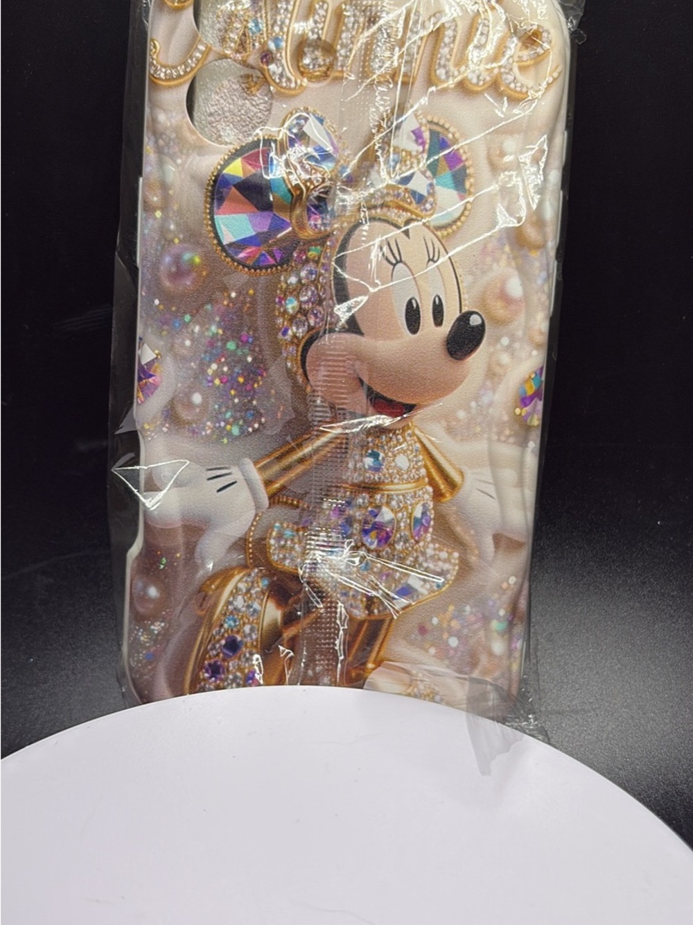 Minnie Mouse Gold Glitter Phone Case - Cute Bling Protection